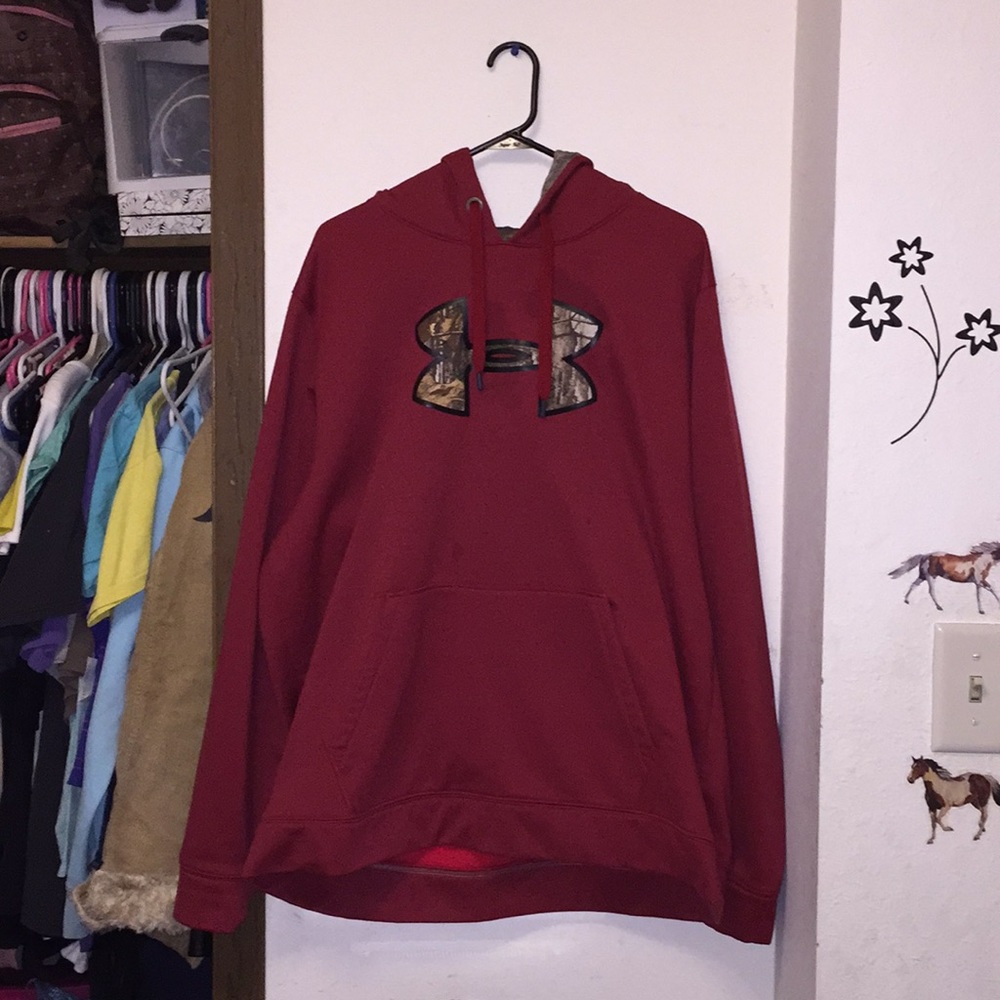 Men’s red Under Armour hoodie